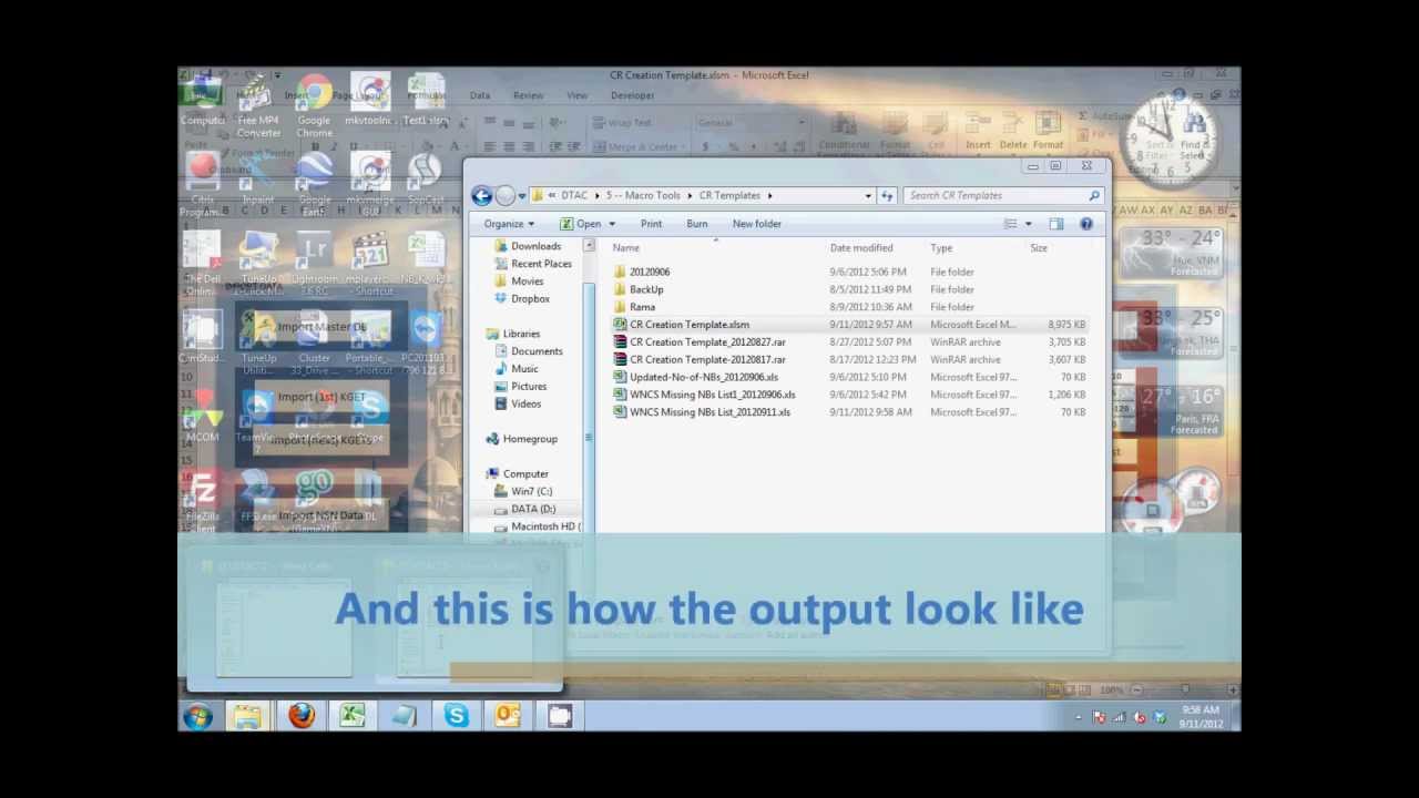CRs Creation Macro Tool - WNCS Function Userguide