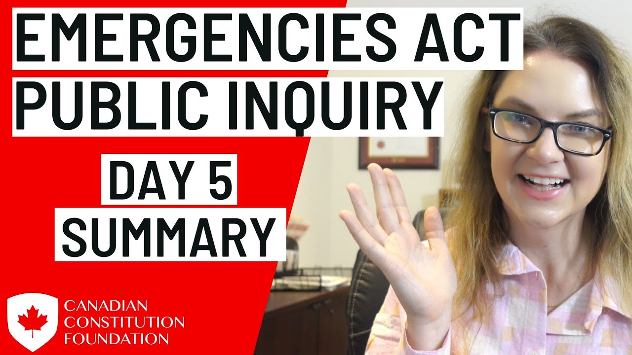 Public Order Emergency Commission - Day 5 of Hearings