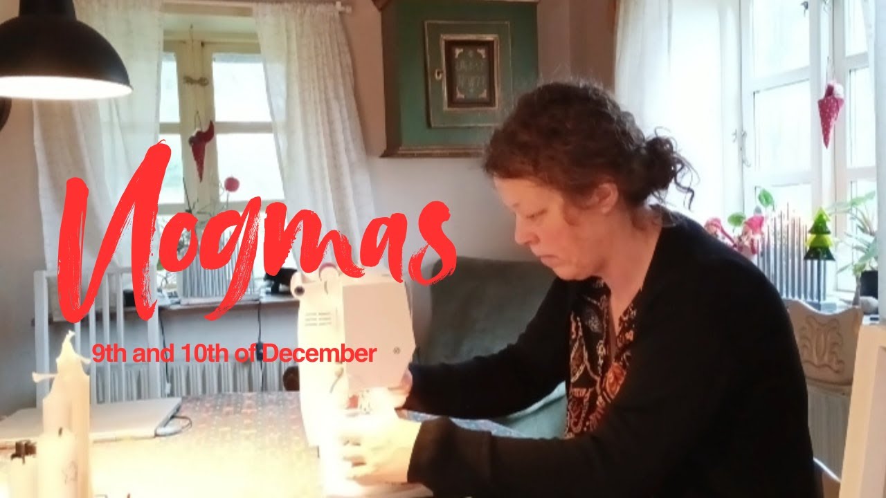 #vlogmas Day 9 and 10 | cozy  reads and sewing a tablecloth for Christmas