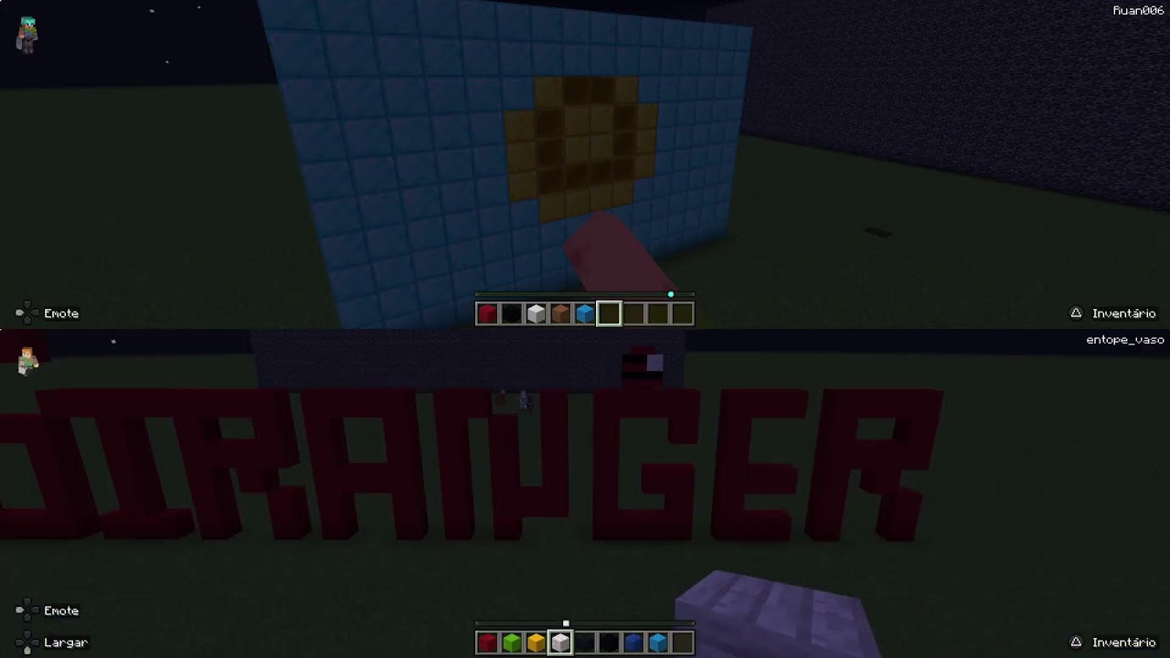 Jogando Minecraft