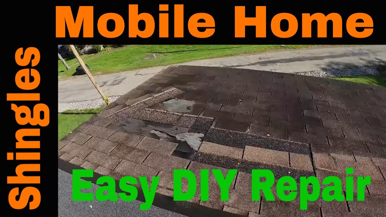 Bad Shingles on a Mobile Home or Trailer Roof Leak Repair