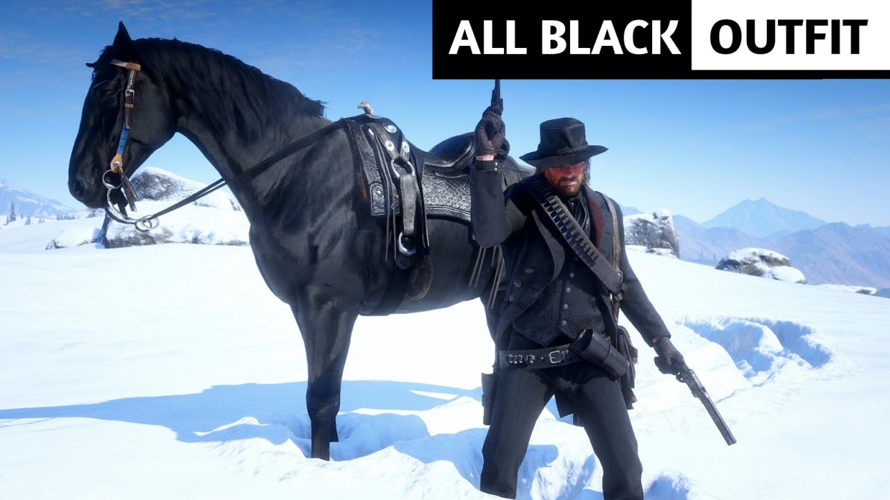 Easy All Black Gunslinger Outfit For Arthur In Just Few Steps - RDR2
