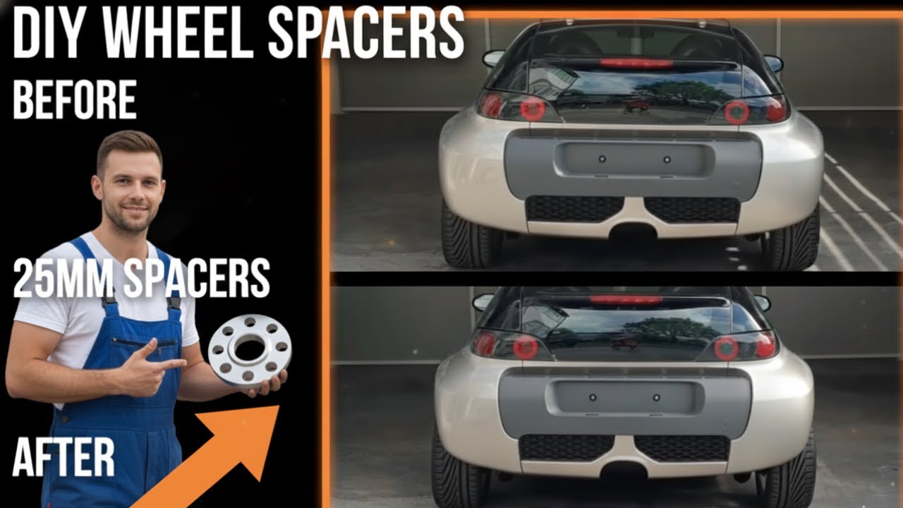 Установлены проставки для колес на моем заброшенном восстановленном Smart Roadster!
