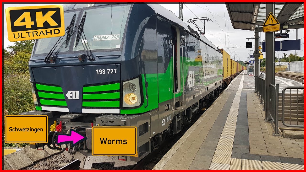 【4K】 Führerstandsmitfahrt Schwetzingen HBF nach Worms HBF über  Mannheim,Ludwigshafen,Oggersheim