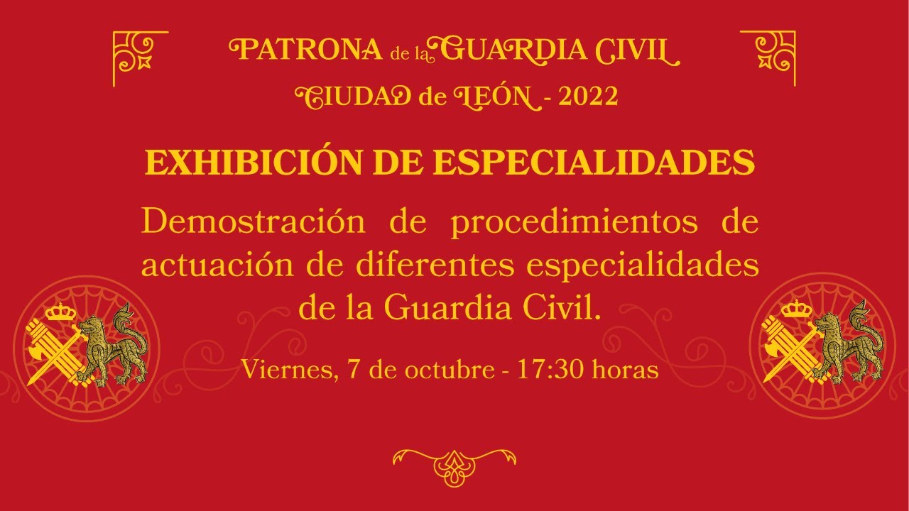 Demostración de Procedimientos de Actuación, exhibición de especialidades en el León Arena