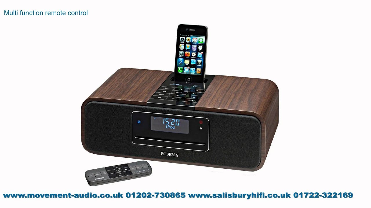 Roberts Radio Sound 100 CD/DAB/FM/iPod Dock Portable available from Movement Audio Salisbury