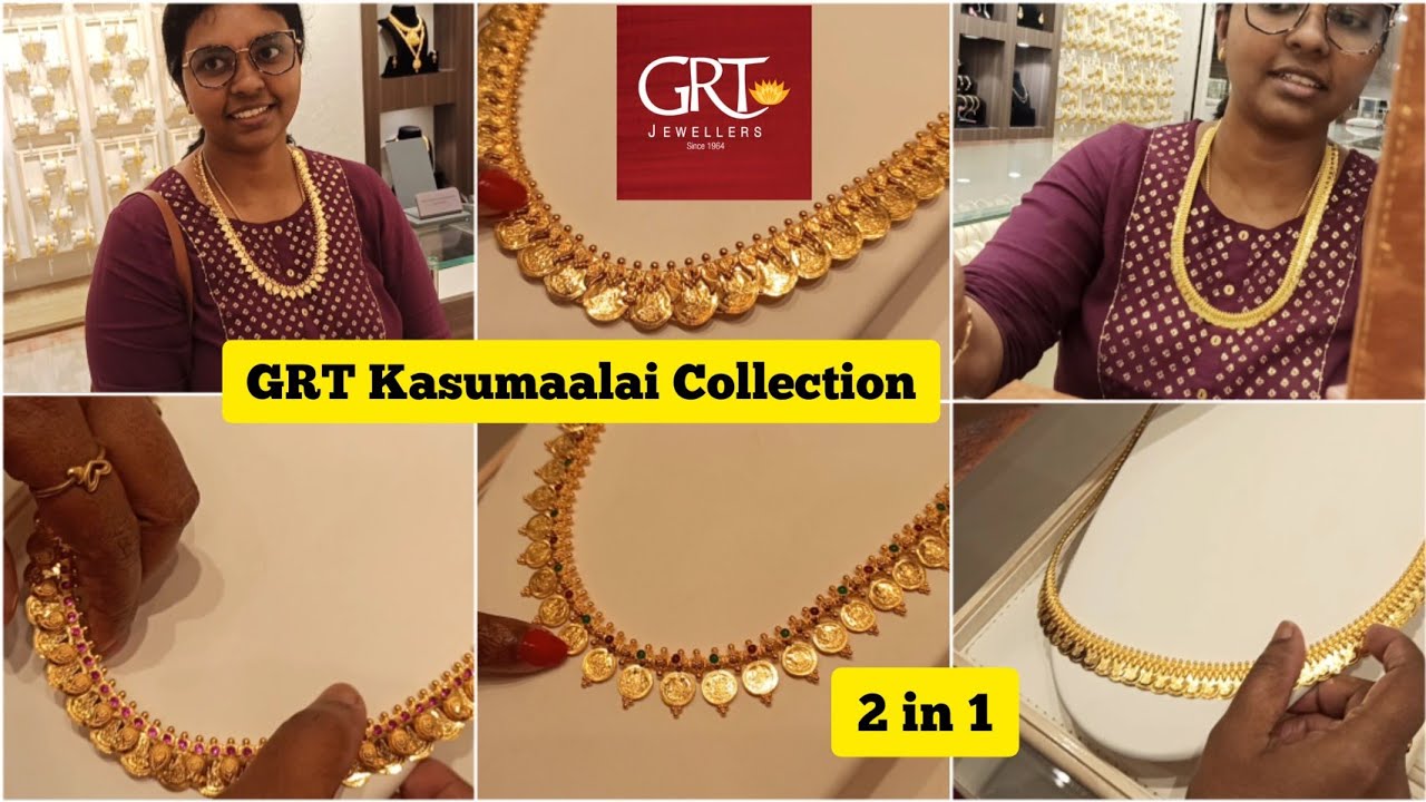 #gold #grt Grt காசு மாலை Collection 🌟 2 in 1 Kaasumaalai 😍 Grt trendy Kaasu maalai 🤩