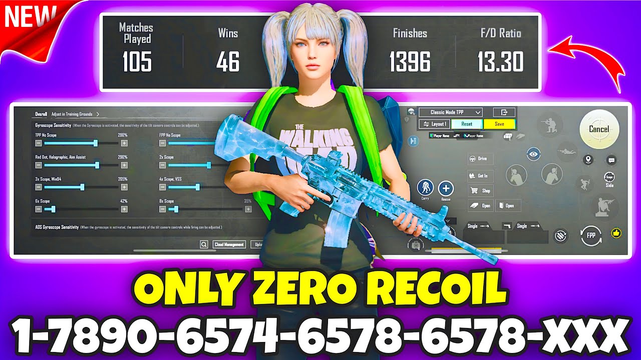 🔥Bgmi sensitivity settings 2026 🥵 | Bgmi best sensitivity settings 😱| Zero recoil sensitivity bgmi.