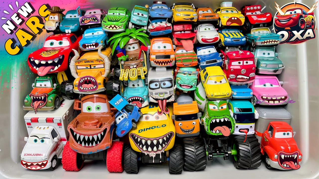 Disney Pixar Cars Unboxing Review | Lightning McQueen, Tow Mater, Chick Hicks, Sally Carrera, Cruz