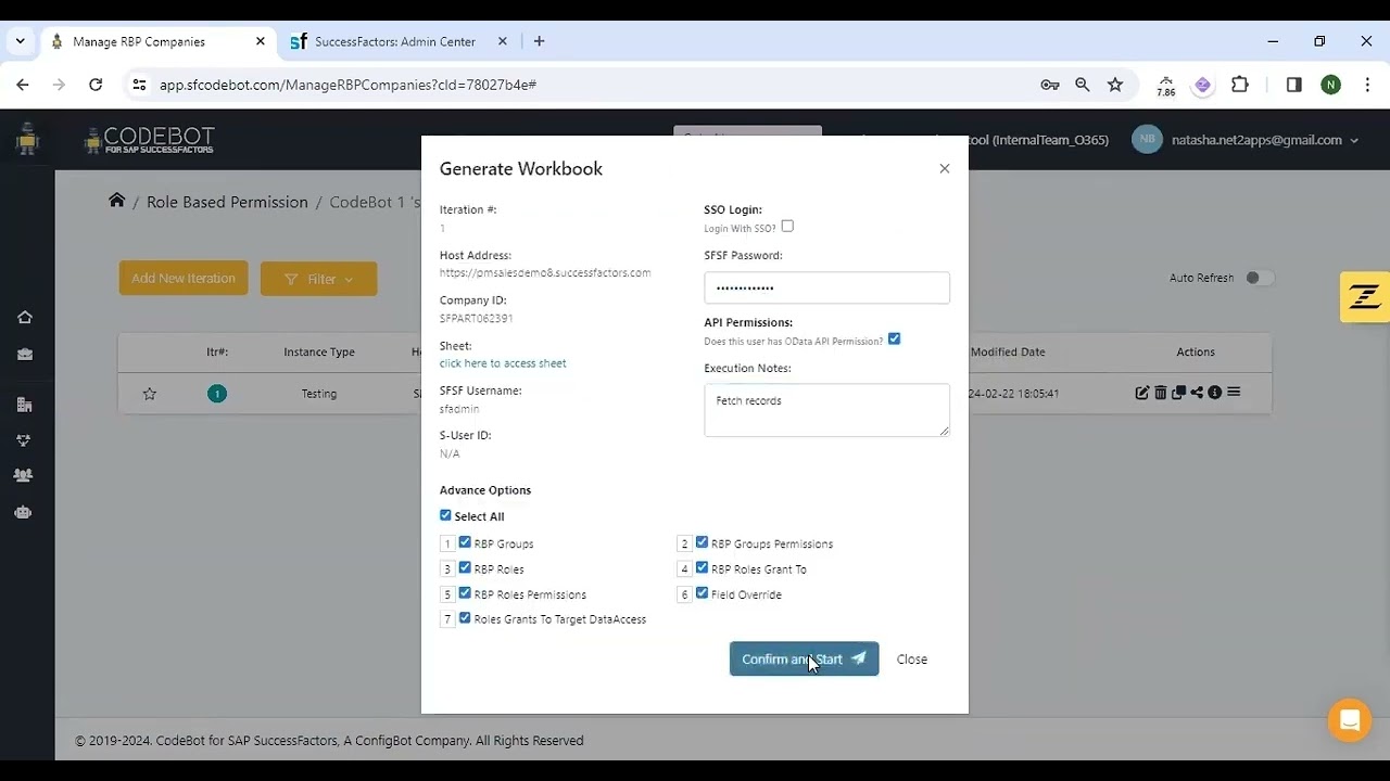 RBP Config Tab