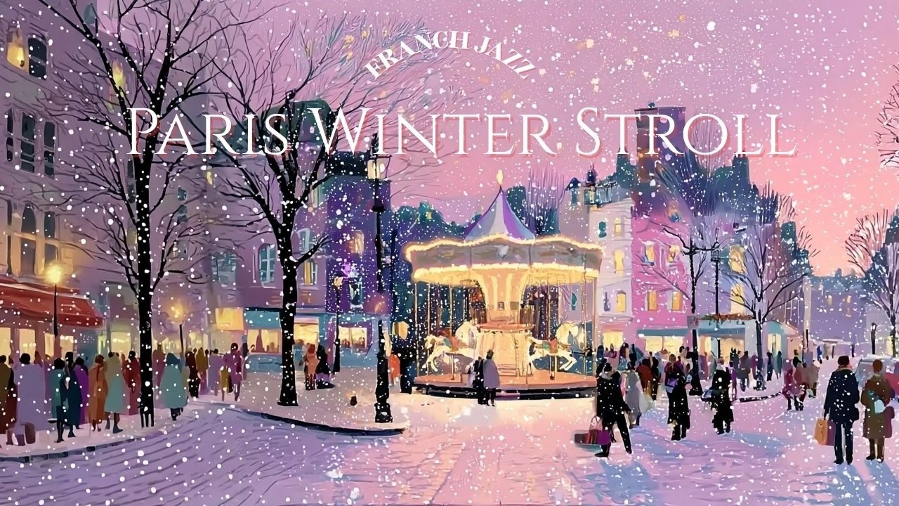 【Paris Cafe BGM】冬のパリで聴く静かなジャズ｜ゆったりジャズBGM｜Soft Light ＆Jazz｜Relaxing Jazz