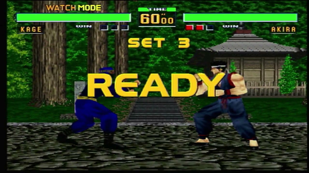 Virtua Fighter 2(Sega Saturn)-Kage Vs Akira II