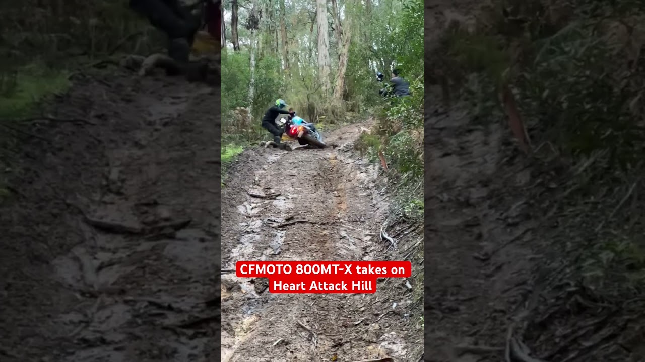 CFMOTO MT-X battles slippery hill climb #cfmoto #offroad #adventuremotorcycle