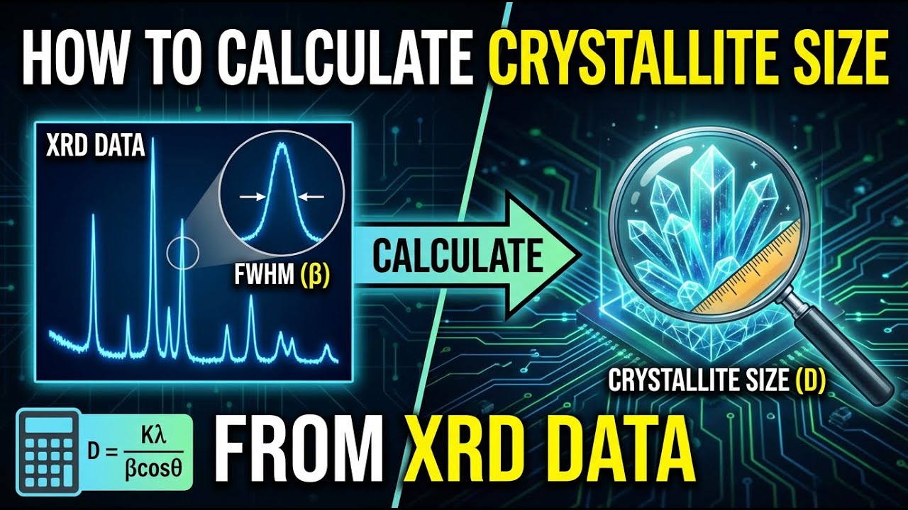 How to Calculate Crystallite Size from XRD Data | The Scherrer Equation Explained