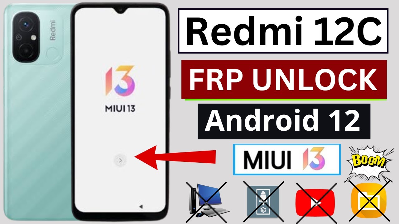 Redmi 12C Frp Bypass (MIUI 13) Android 12 | Google Account Bypass Redmi 12c | Without PC