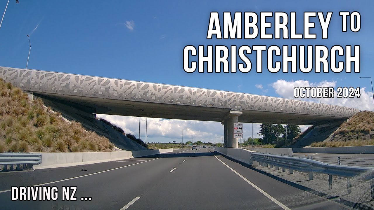 Driving New Zealand: Amberley to Christchurch | scenic drive |4K