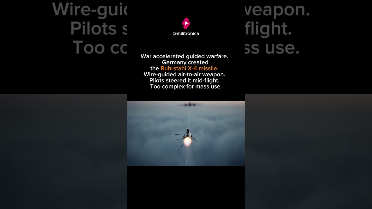 Germany Built Wire-Guided Air Missiles. Too Complex to Scale | Ruhrstahl X-4 #shorts