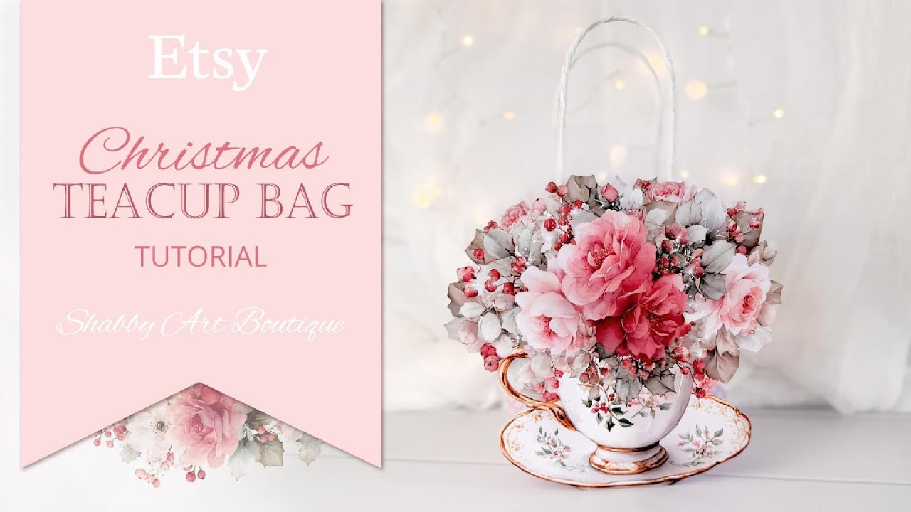 ETSY: Рождественская сумка для чайной чашки