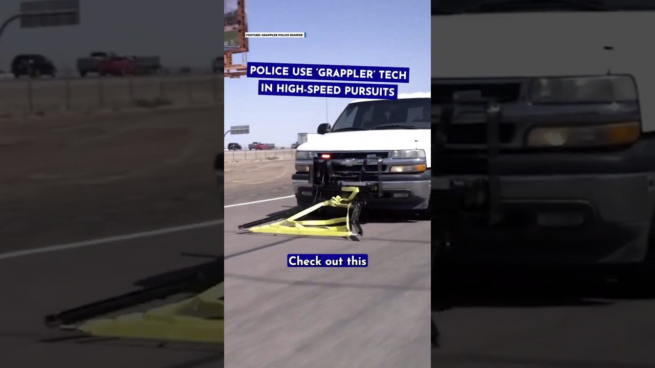 Police Celebrate as Absurd &lsquo;Grappler&rsquo; Device Ends Chase With a Crash.