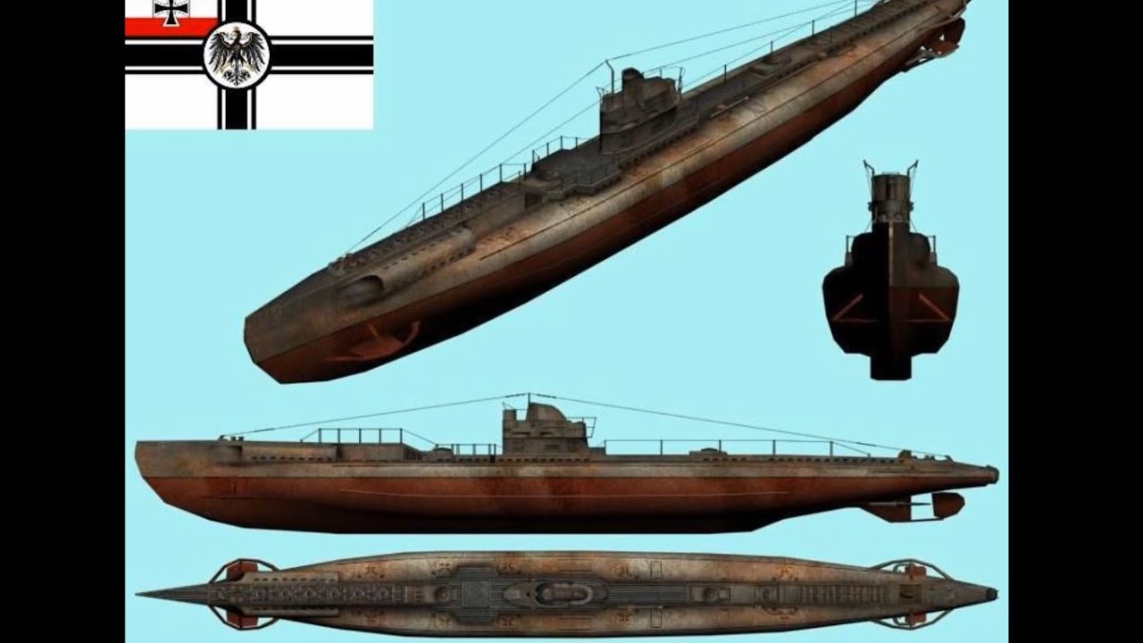 Diving Type 87 WW1 Submarine, off Malin Head, Ireland