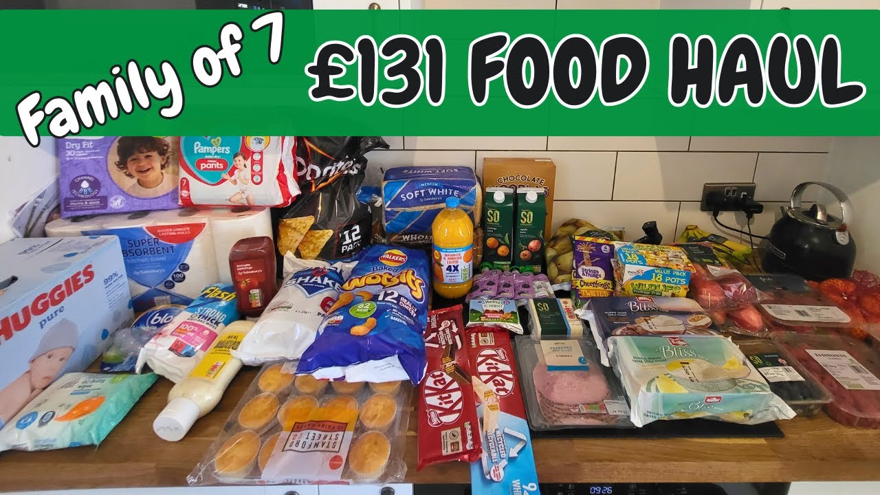£90 FAMILY OF 7 GROCERY HAUL SAINSBURYS | AUGUST 2023