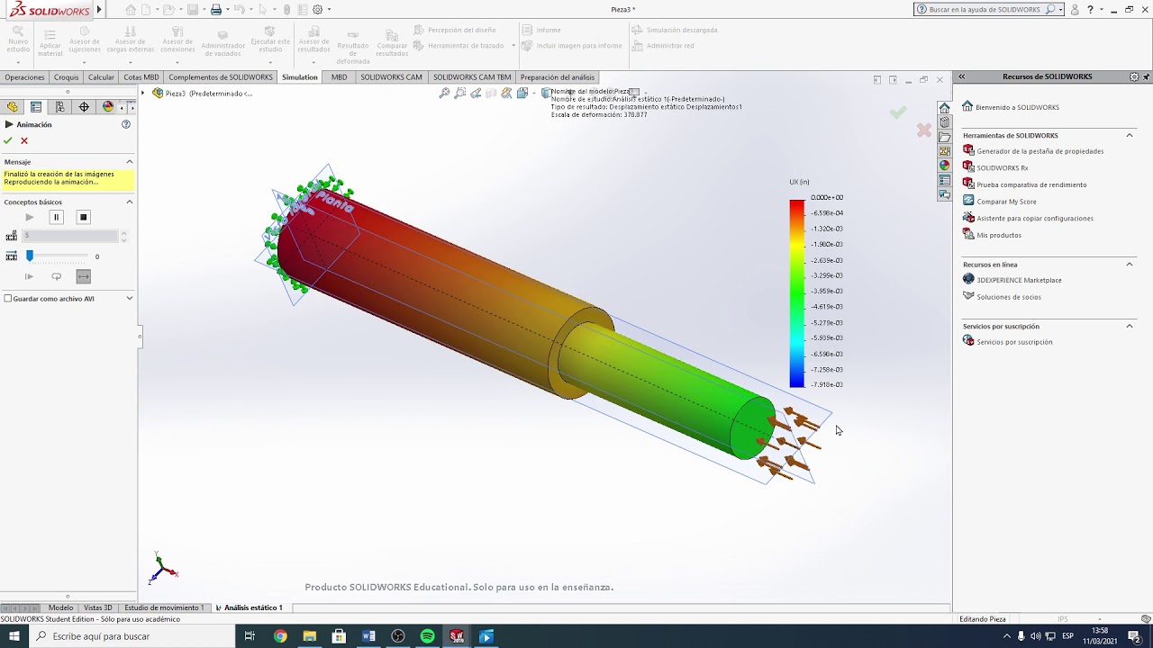 Ex. 2.125 Beer and Johnston 7th. ed.