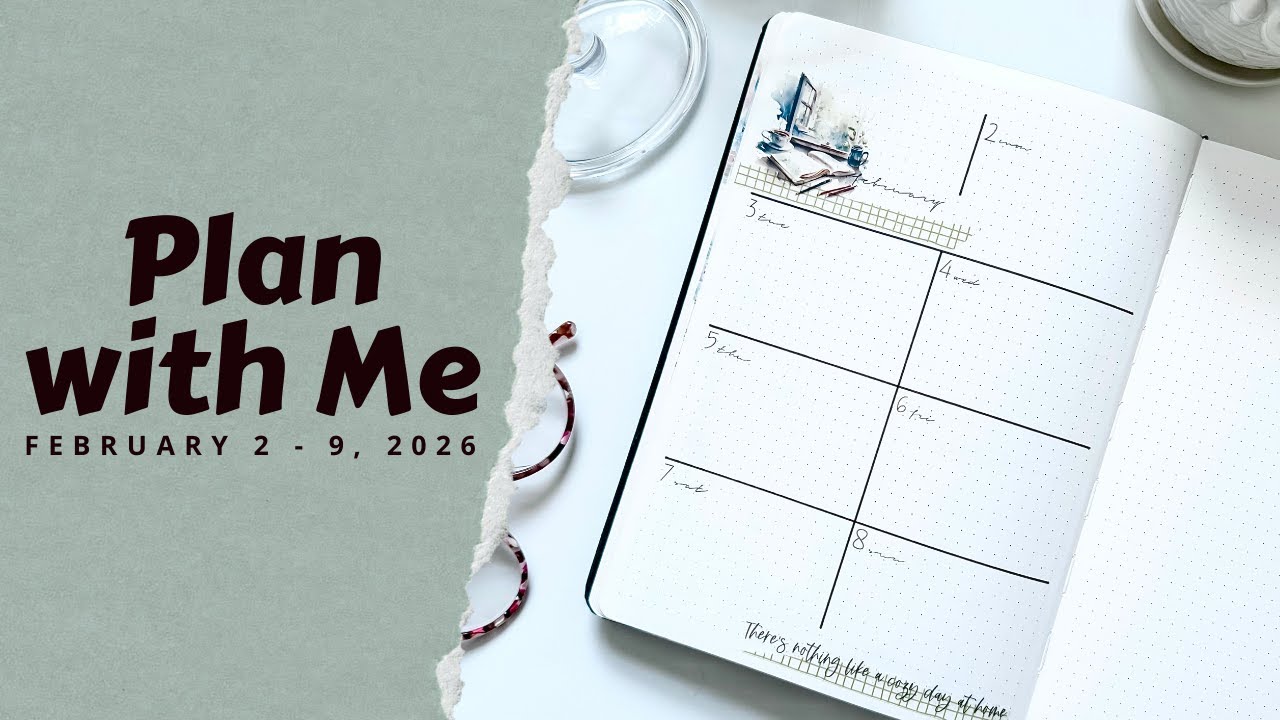 Plan with Me | February 2 - 8, 2026 | Archer & Olive | Stick with Kate | My Happy Place Stickers