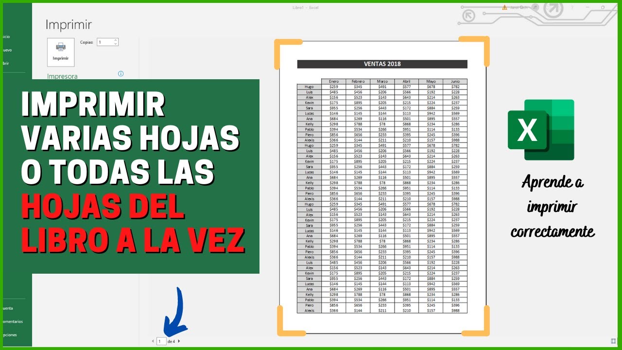 3 Tips y Trucos para Imprimir varias hojas o todas las hojas del libro a la vez en Excel