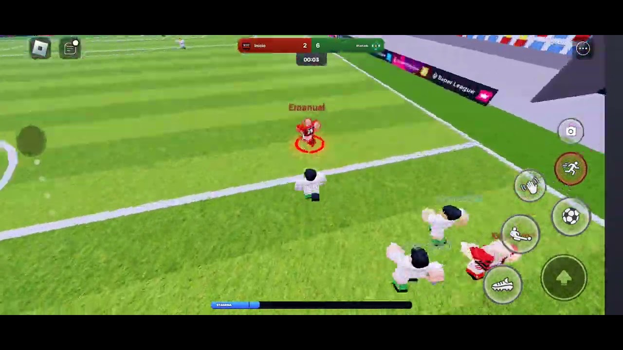 jogando futebol do Roblox