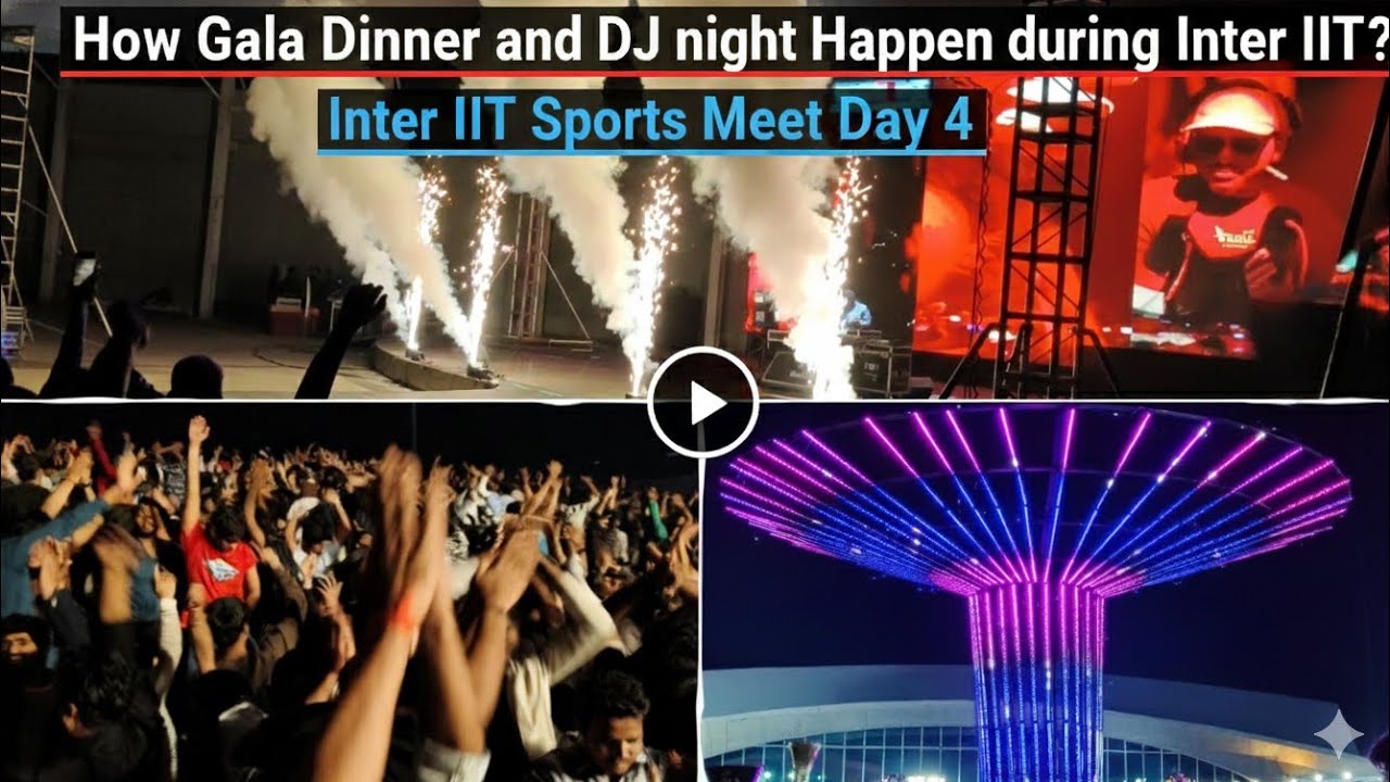 DJ Night & Gala Dinner during Inter IIT Sports Meet at IIT Hyderabad🤩 | Day 4 #vlog #iit #hyderabad 