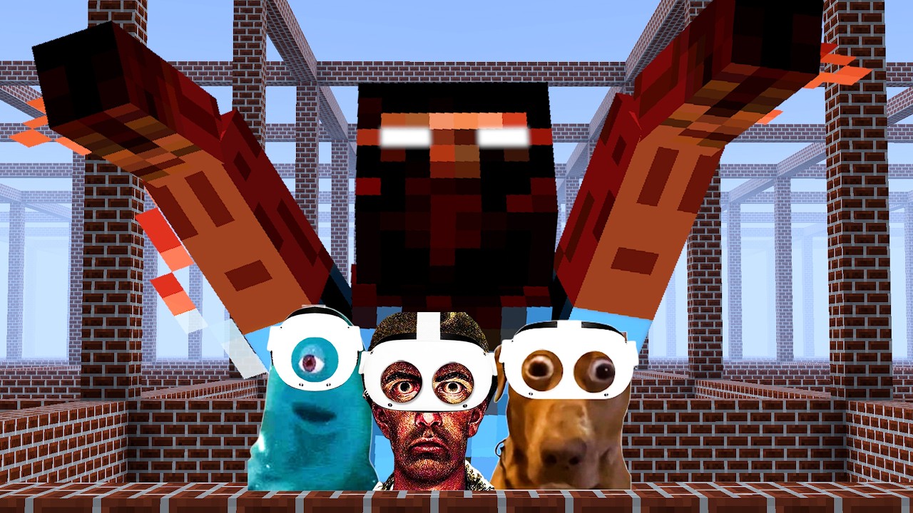 3 Idiots Explore Minecraft's Wonderland In VR...