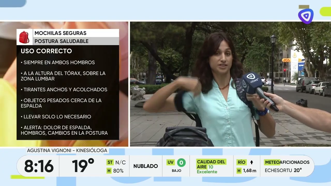 🎒👦👧Volver a clases: Mochilas seguras y postura saludable