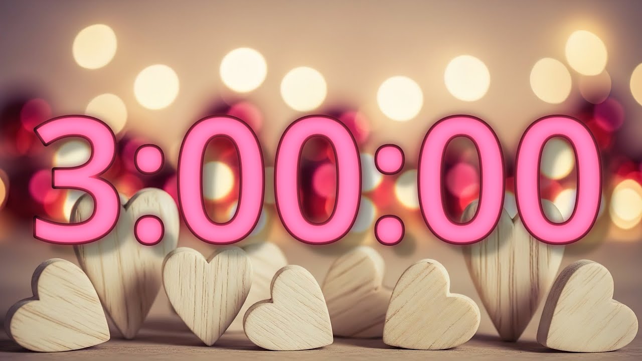 3 Hour Timer | 180 Minute Timer | Valentine's Day Timer