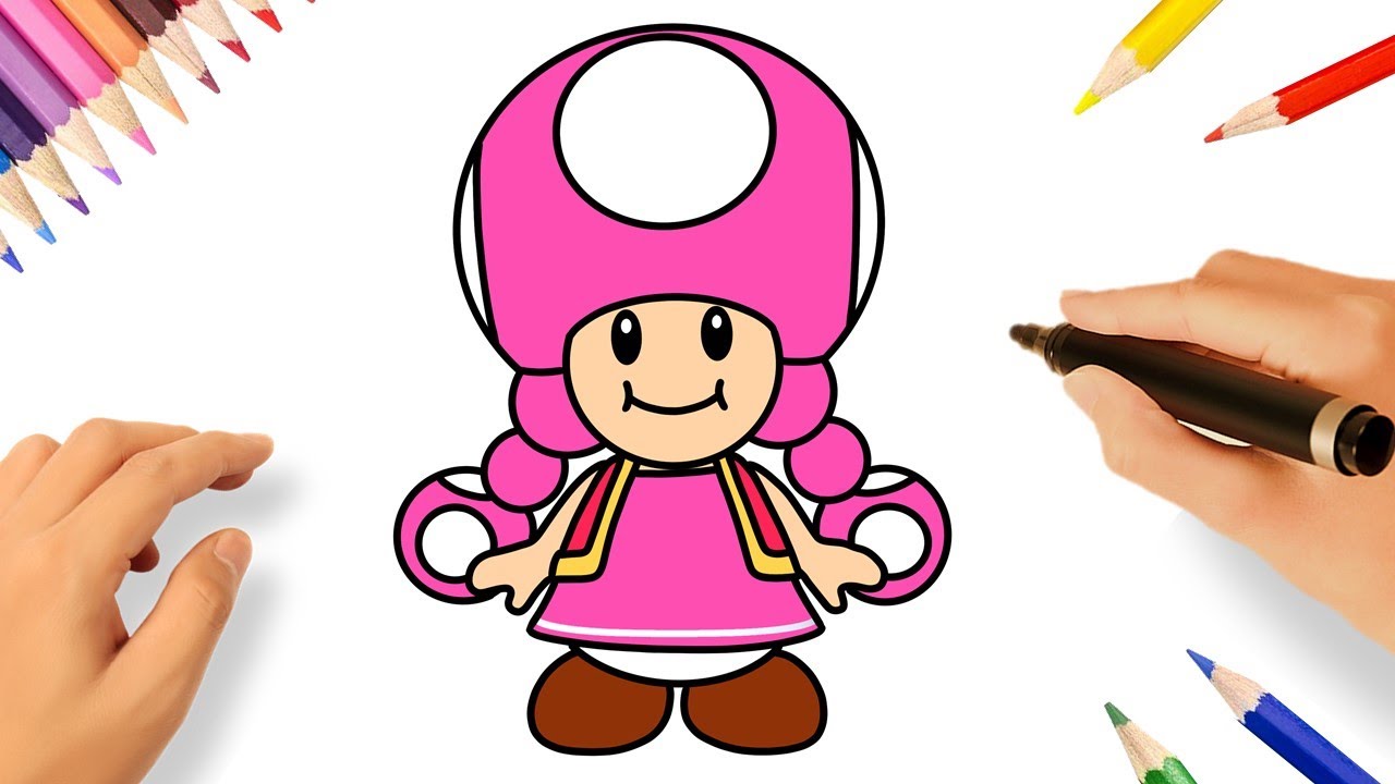 COMMENT DESSINER TOADETTE 🍄| SUPER MARIO BROS