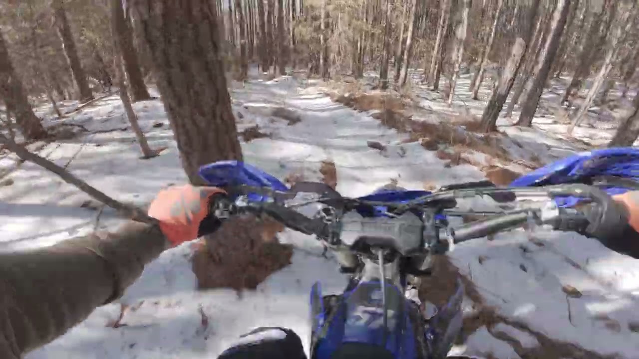 Snow covered trail ride at CVTR