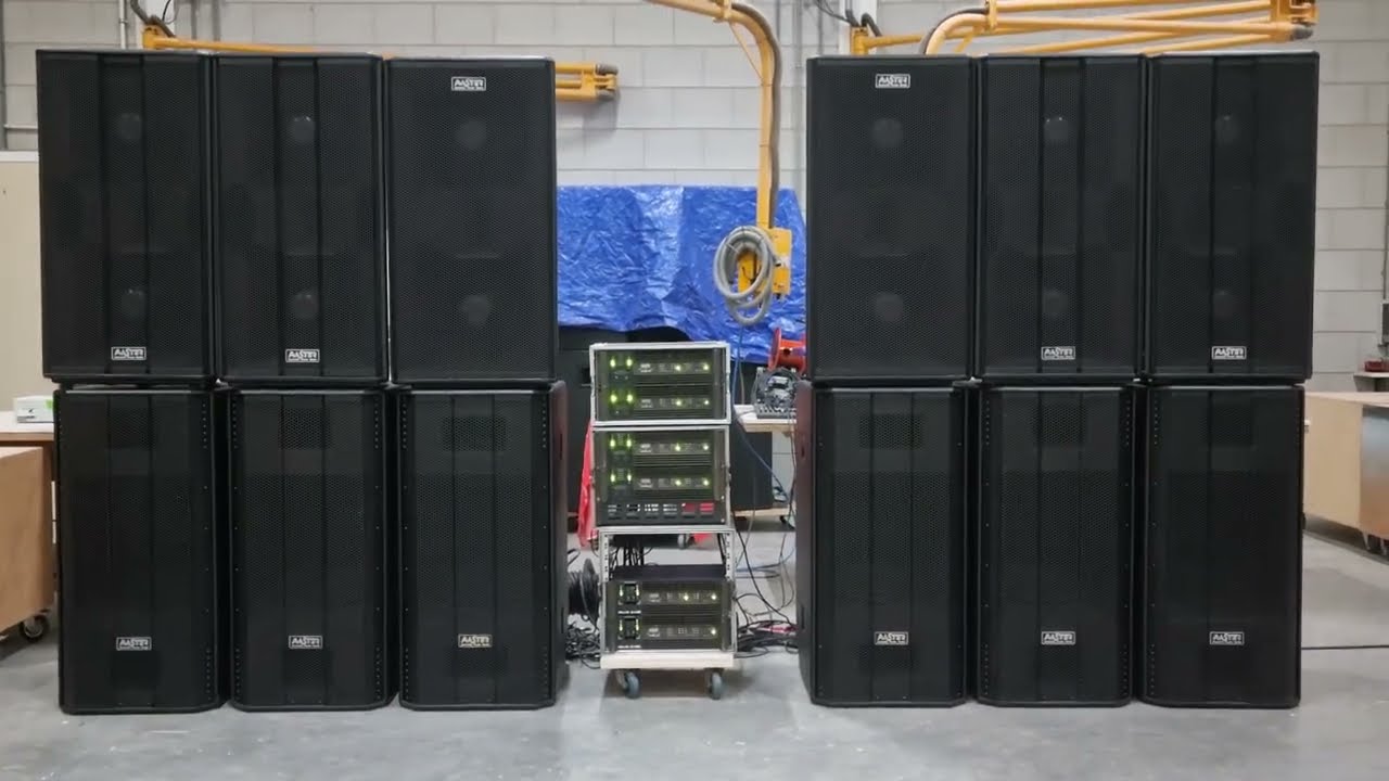 Master Audio Amate MD4 speakers sound test setup 3K6 ampfilier PA Stage Setup soundcheck Anlage