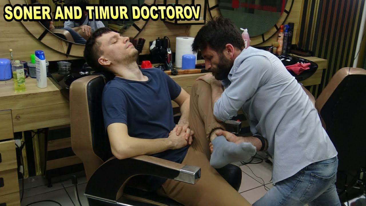 SONER AND TIMUR THE BEST MASSAGE & FOOT CRACK & Asmr head, face, nose, neck, ear, foot, leg massage