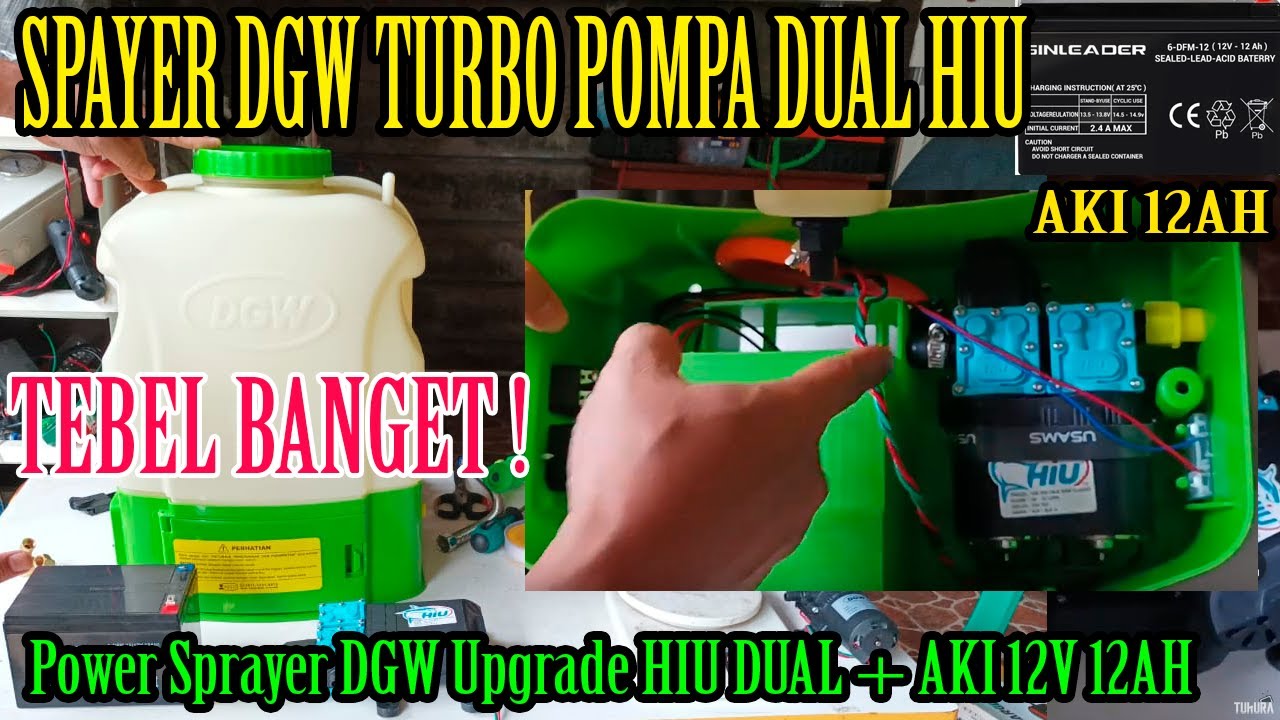 Mantab Jozz Upgrade Sprayer Gendong DGW 16 Liter Turbo Dual Pump HIU - Selang 100 Meter