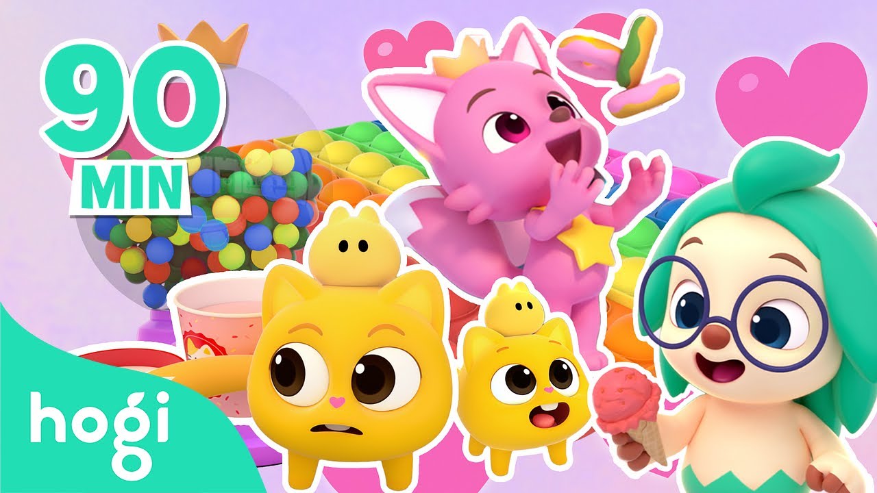 🍭 Yes Papa Song with Colorful Yummy Treats and More｜Happy Valentine's Day! 💗｜Hogi Pinkfong