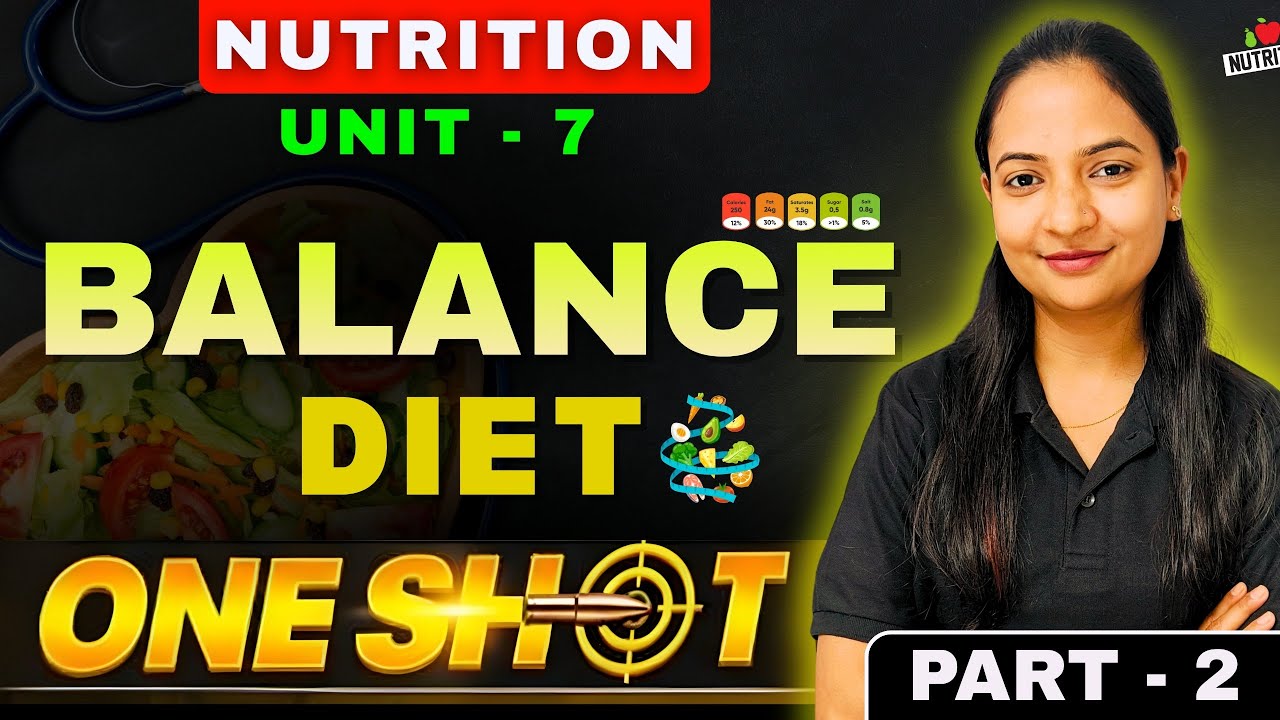 2. NUTRITION - One Shot Class - Unit 7 Balance Diet bsc nursing 2nd semester | bsc nursing nutrition