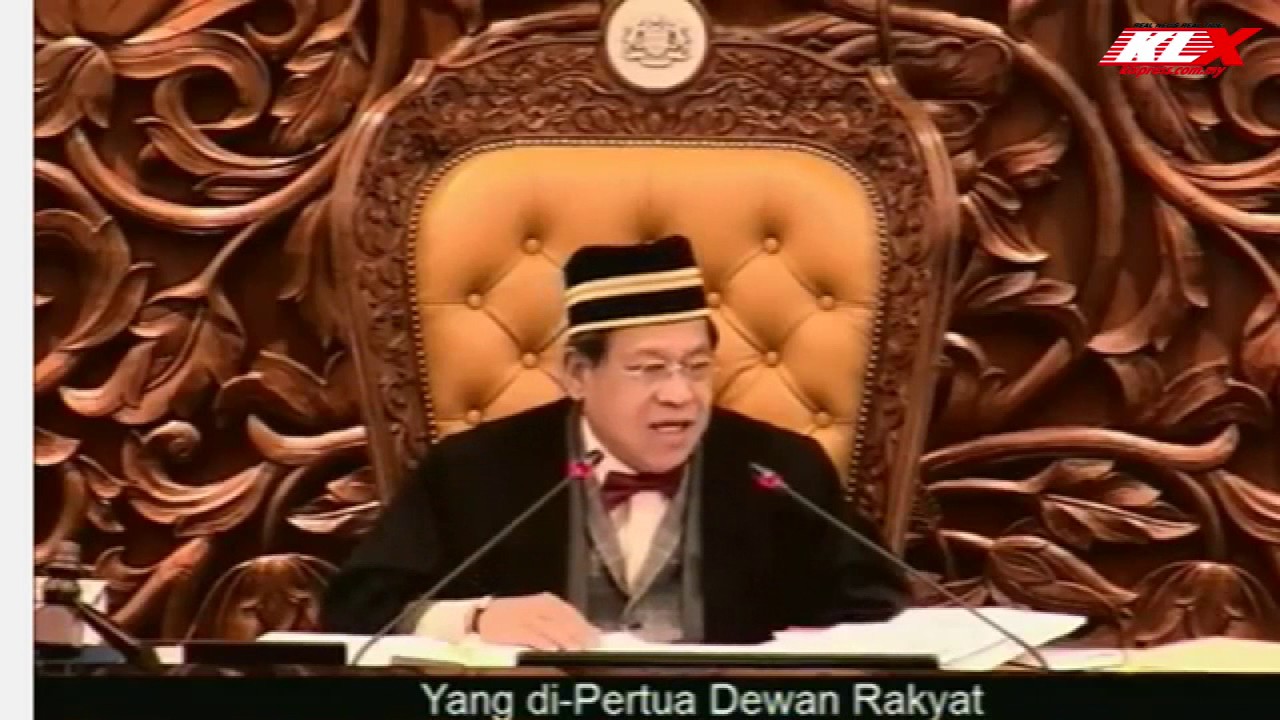 Cubaan Menjatuhkan Kredibiliti Speaker Dewan Rakyat