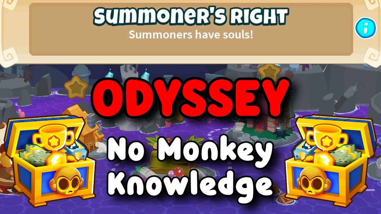 BTD6 Odyssey | No Monkey Knowledge Guide | Hard Mode Tutorial | Summoner's right