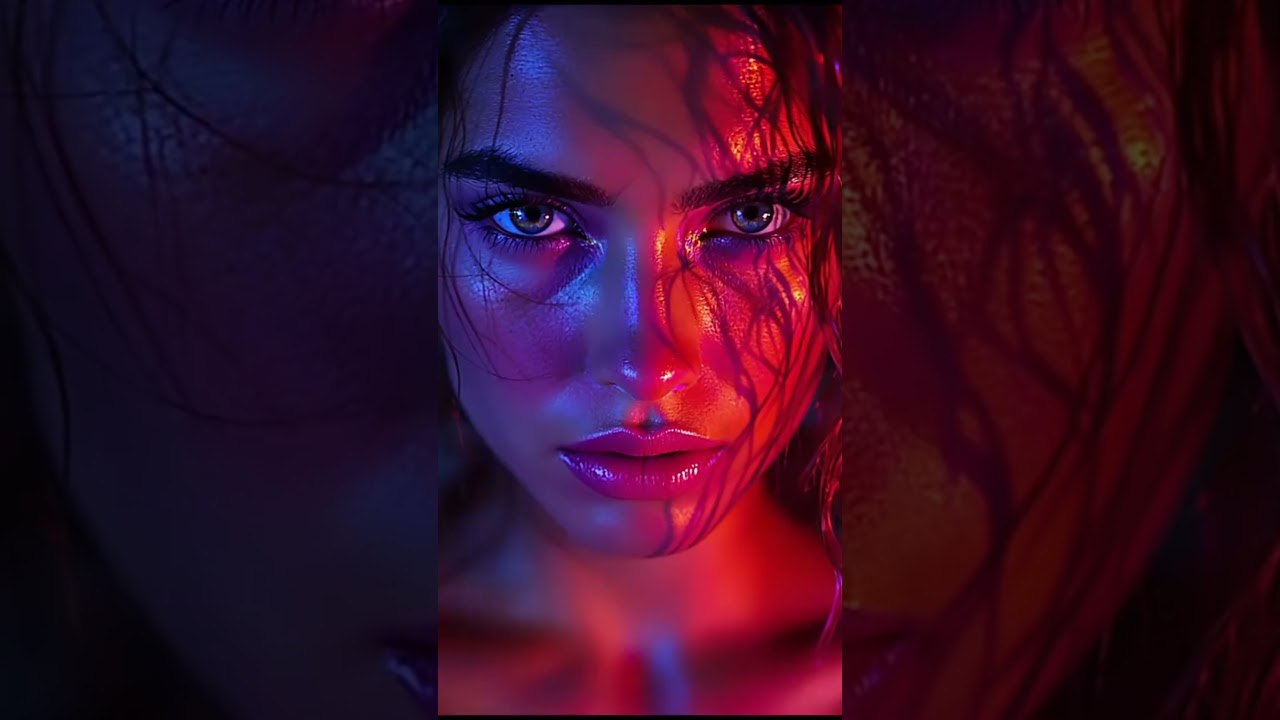 Aesthetic Neon Eyes Blink – Relaxing Ambient ASMR 