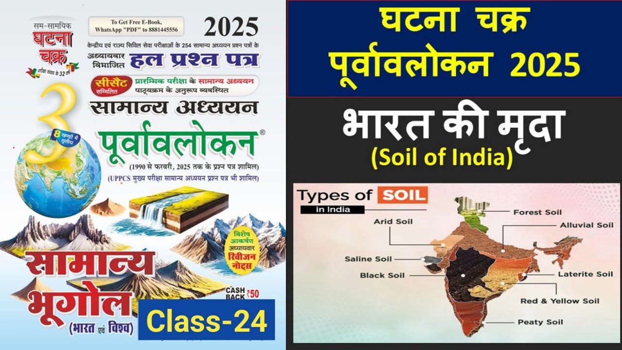 Ghatna chakra geography in hindi || Ghatna Chakra Indian Geography 2025 || Soils of India