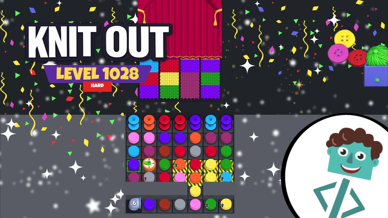 Knit Out Level 1028 | Hard | Walkthrough | No Boosters