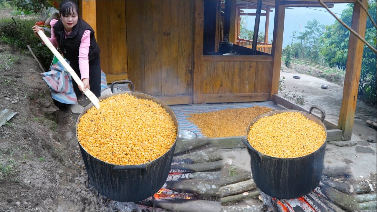 How I boil corn and ferment it to make wine the yeast is made by me from natural herbs