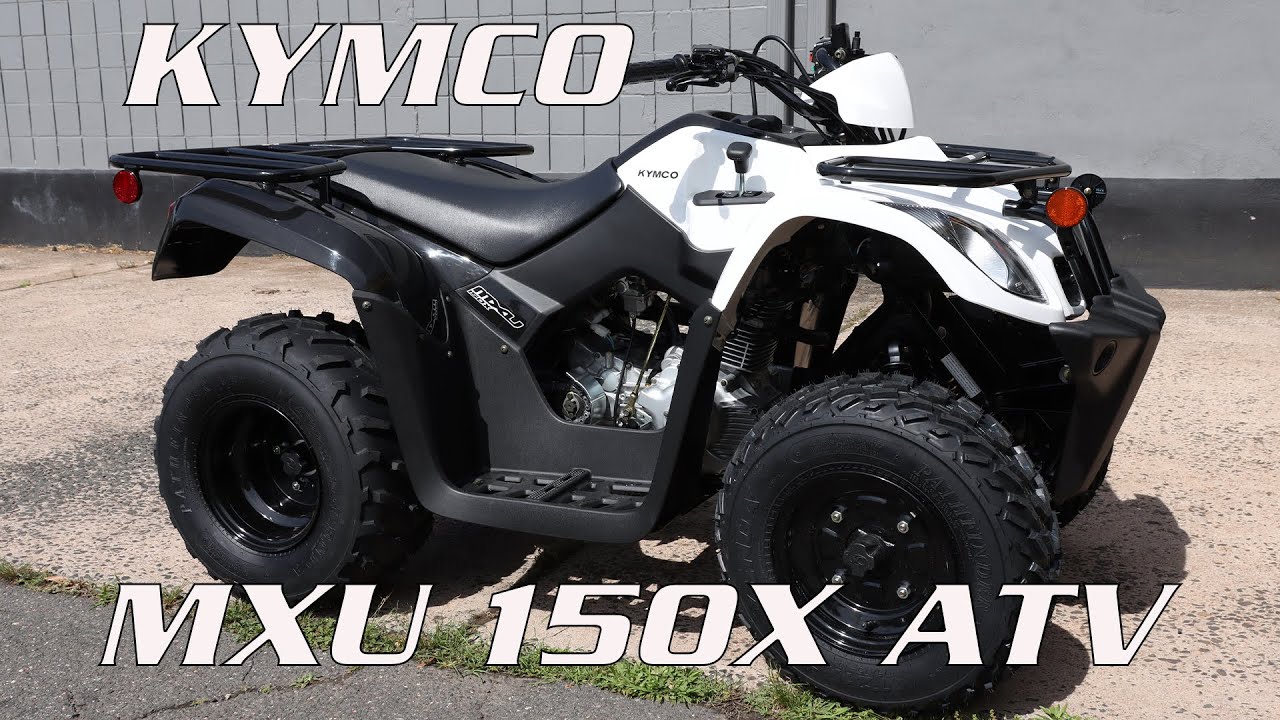 KYMCO MXU 150 ATV walk around with Devin The perfect sized Y-12 model for a young rider.