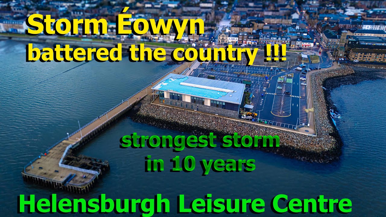 Helensburgh Leisure Centre hit by Storm Éowyn | Aftermath | #StormEowyn #Eowyn #hurricane #news