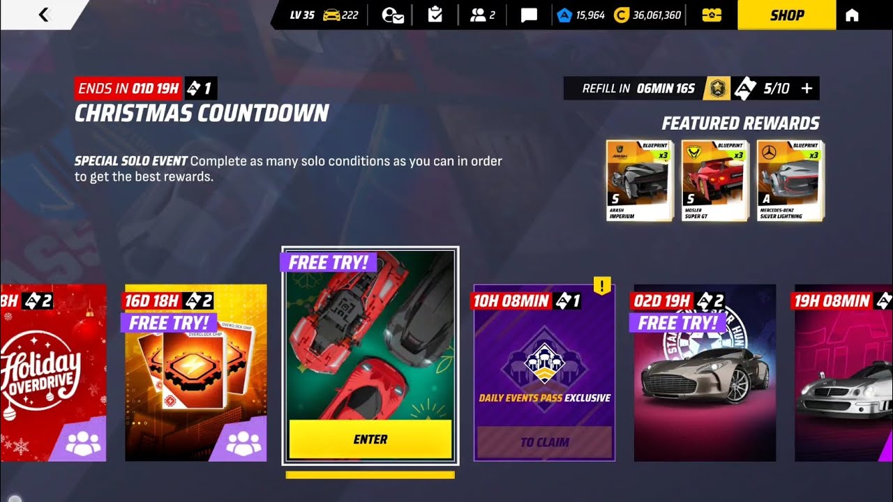 ASPHALT LEGENDS UNITE! CHRISTMAS COUNTDOWN PART 5 ! #gameplay #gaming #racegame #asphaltlegendsunite