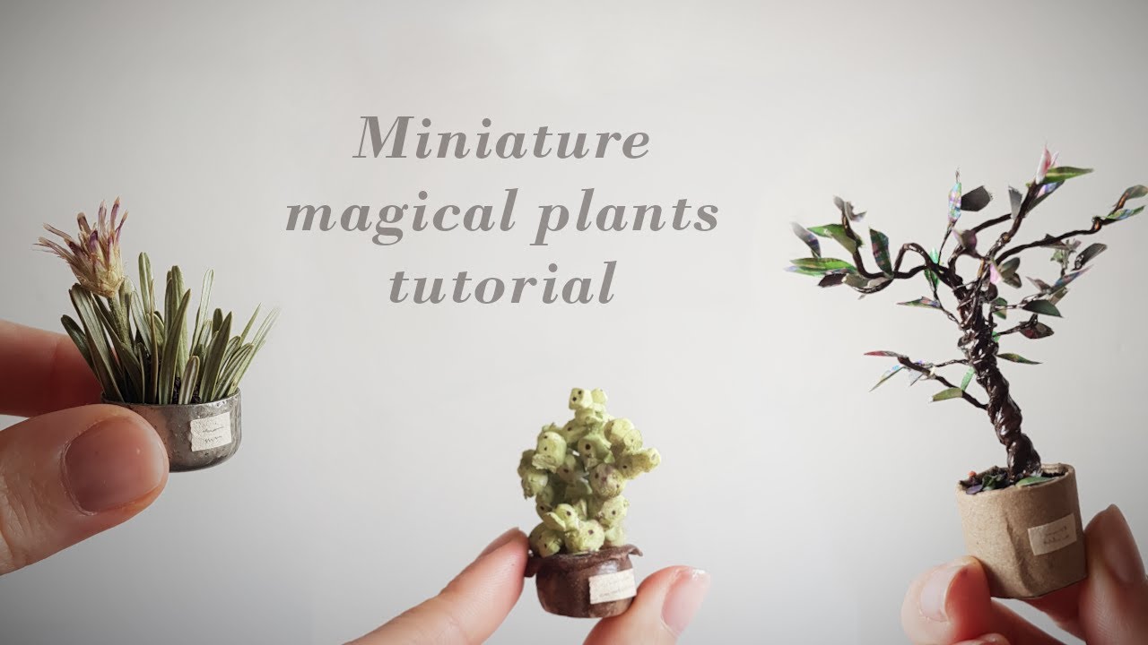 Miniature plants, easy DIY tutorial | How to make mini plants | Plantas en miniatura